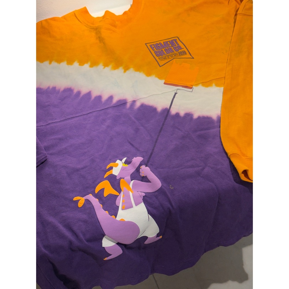 Disney Spirit Jersey Epcot Festival of the Arts 2020 Figment Tie Dye Large - Picture 8 of 13